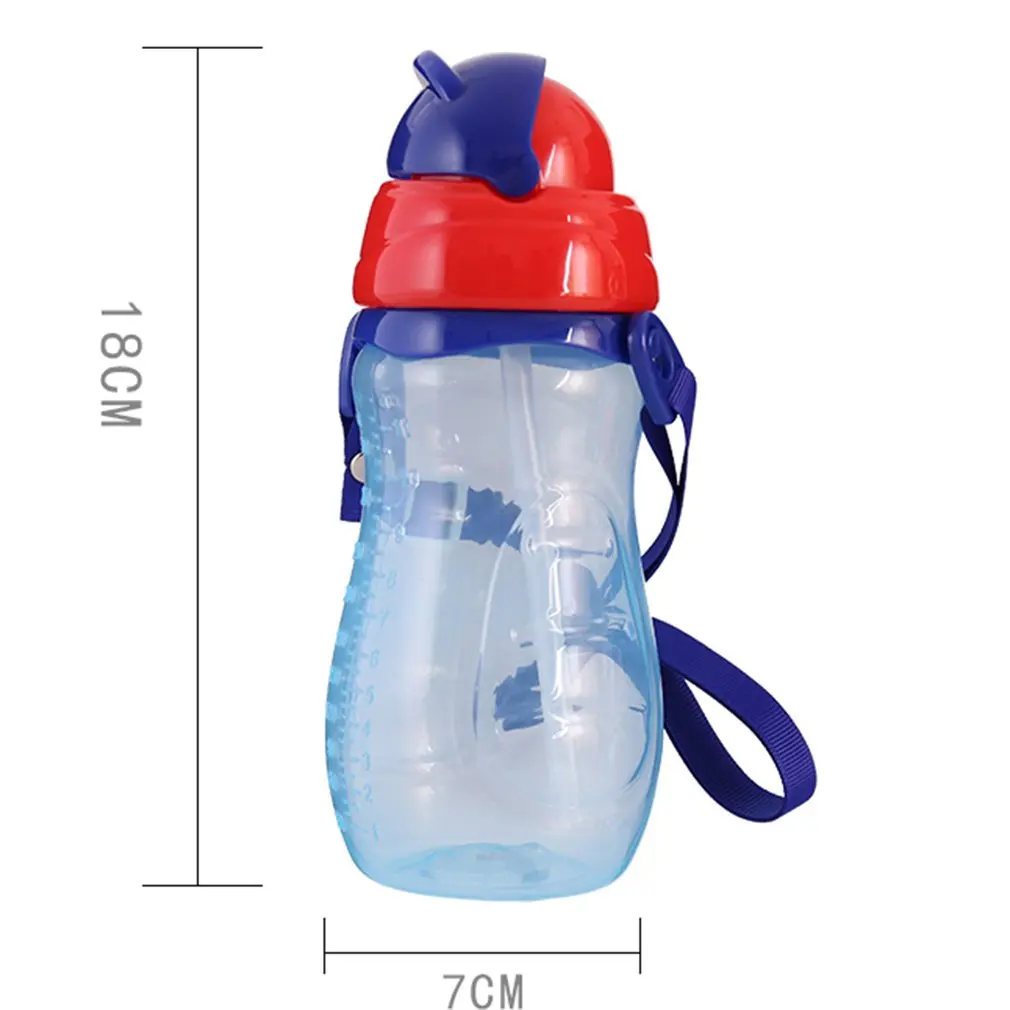 Портативная бутылка с соломинкой для кормления ребенка 330 мл Герметичная Бутылка