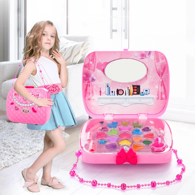 Детская одежда, набор для макияжа, игрушки, для чемодана туалетный косметика для девочек игрушка Пластик Красота безопасности ролевые игры для детей девушки макияж игры подарки