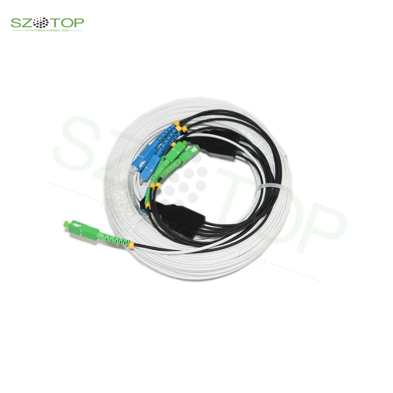 500M Indoor FTTH Single mode 2 Steel 4 Cores Drop Cable SC LC FC ST Patch Fiber Optic Jumper | Мобильные телефоны и