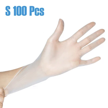 

100Pcs Disposable Gloves PVC Cleanliness, work, home and gardening use Gloves For Left and Right Hand Rękawiczki