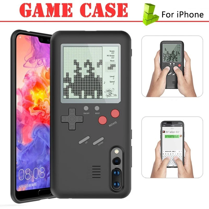 Ретро тетрис классические игры Gameboy телефонные чехлы для iPhone XS 11 Pro MAX XR X 8 7 6 s Plus