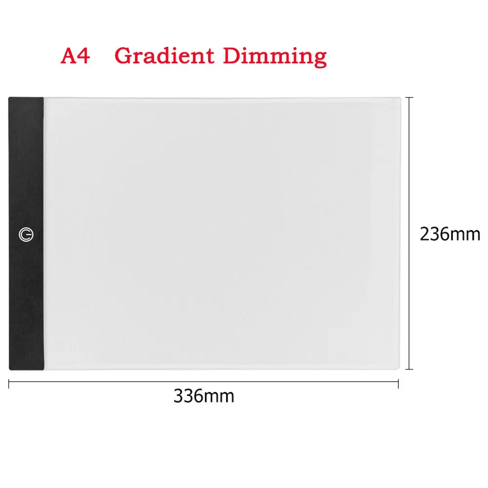 A4 Gradient Dimming Светодиодный доска для рисования картины светильник световой короб отслеживание копирования различных затемнения A3/A4/A5 цифровой графический планшет цифровой рисунок дропшиппинг - Цвет: A4 Gradient Dimming
