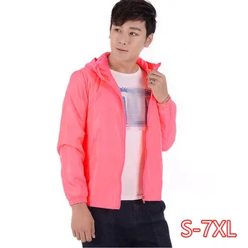

Thin Jacket Female Spring Large Size 7XL Overalls Summer Sunscreen Windbreaker Jacket Sunscreen Clothing Couple Models