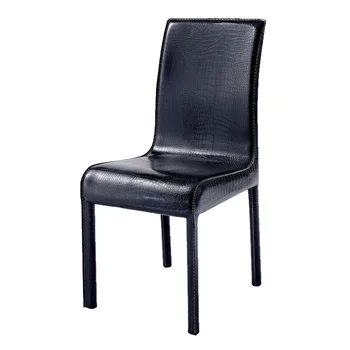 

Popular Fashion Simple Modern Leather Dining Chair Restaurant Dining Table Chair Office Household Black And White Chair Back Cha
