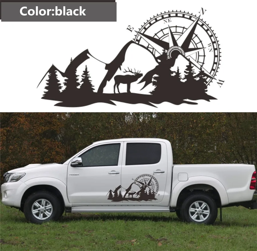 

1 Pair 96CMx52CM 1pcs Compass Motorhome Vinyl Graphic - Nautical Camper Car Caravan Stickers Decals