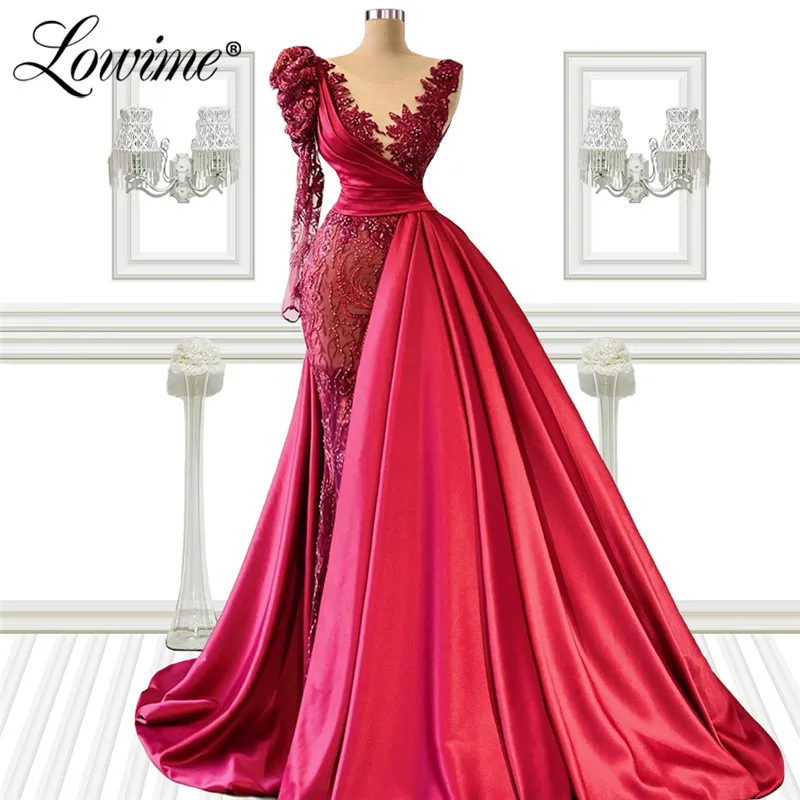 

Бордовые прозрачные вечерние платья с бисером, арабские Длинные вечерние платья для свадьбы, 2021 халаты, женское платье для выпускного вечера на заказ