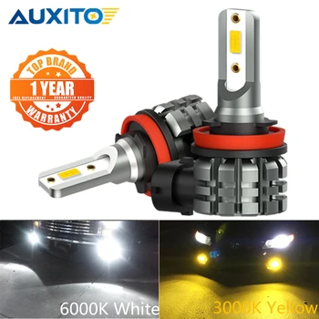 

AUXITO 2PCS 15W 2000LM H11 H8 Fog Lights For Cars H16JP H9 Car Fog Lamp 3000K Golden 6000K White Cars Running Lights Drl