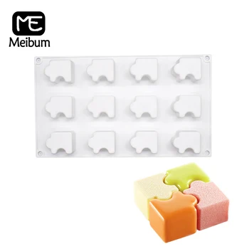 

Cake Mold 12 Cavity Puzzle Mousse Dessert Mould Silicone Molds Pastry Form Muffin Pan Cake Decorating Tools Baking Accessories
