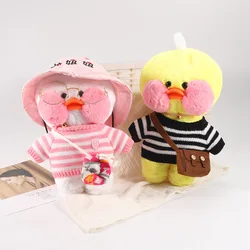 Traje de ropa suave, suéter de punto exquisito, accesorios DIY para muñecos de peluche de pato amarillo Kawaii de 30cm, Lalafanfan