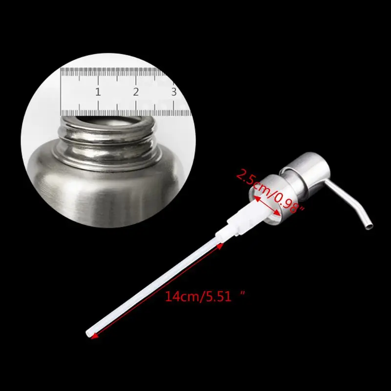 Stainless Steel Liquid Soap Dispenser Nozzle 12 OZ Hand Lotion Pump Fitting 2