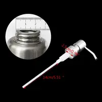 Stainless Steel Liquid Soap Dispenser Nozzle 12 OZ Hand Lotion Pump Fitting 2