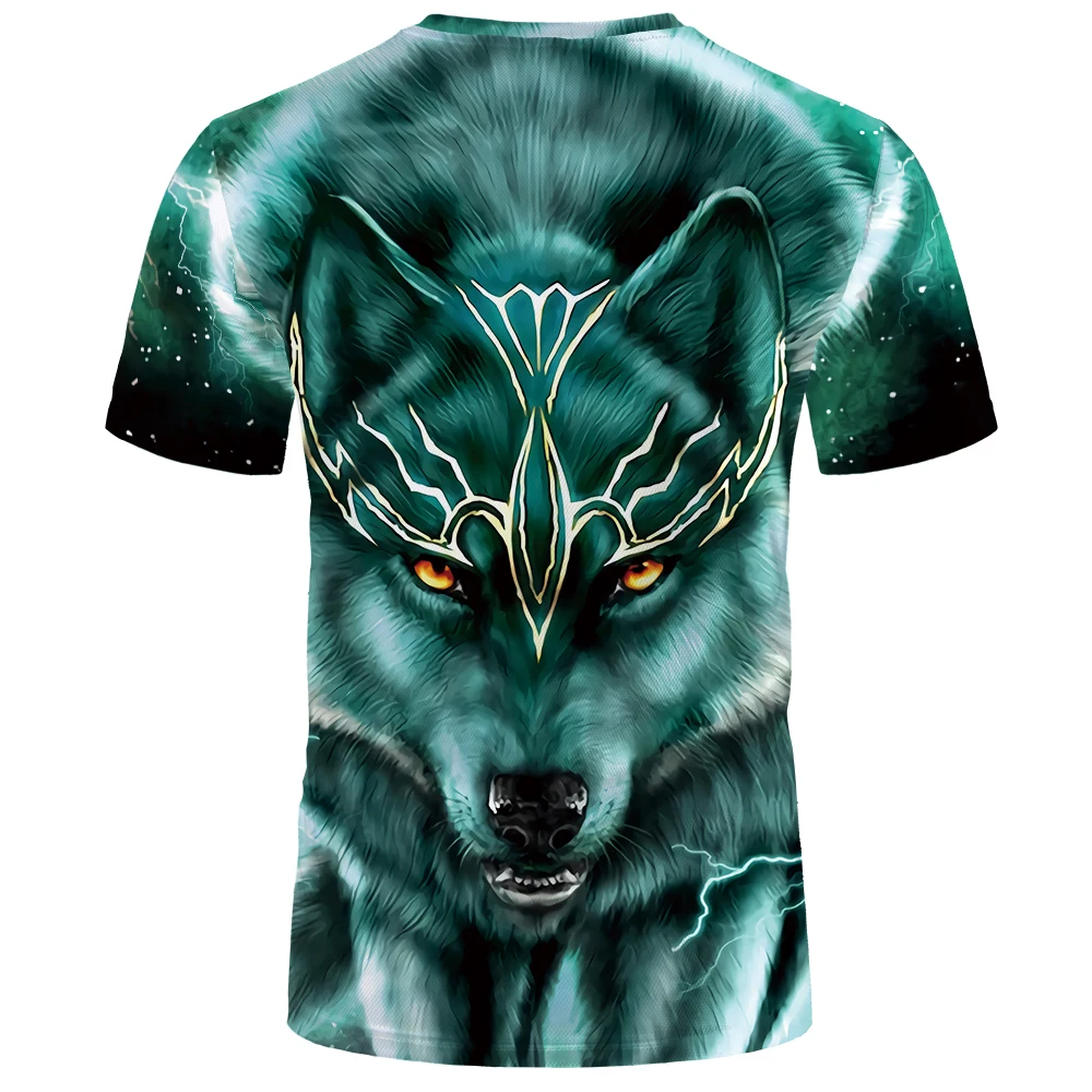 2019 Newest Wolf Breathable 3d Print  Animal Cool Funny T-shirt Men Short Sleeve Tops Male T Shirt Fashion  With Tshirt