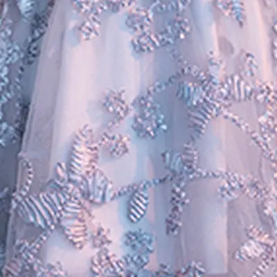 LAMYA Простые короткие ленты платья для выпускного вечера с половинным рукавом вечернее платье длиной до колена ТРАПЕЦИЕВИДНОЕ Тюлевое платье для особых случаев - Цвет: Серебристый