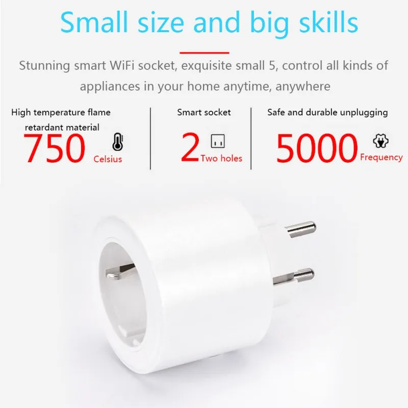 

New for EU US UK Wifi Plug with Surge Protector Voice Control Smart Socket Work with Alexa Google Home Tuya APP
