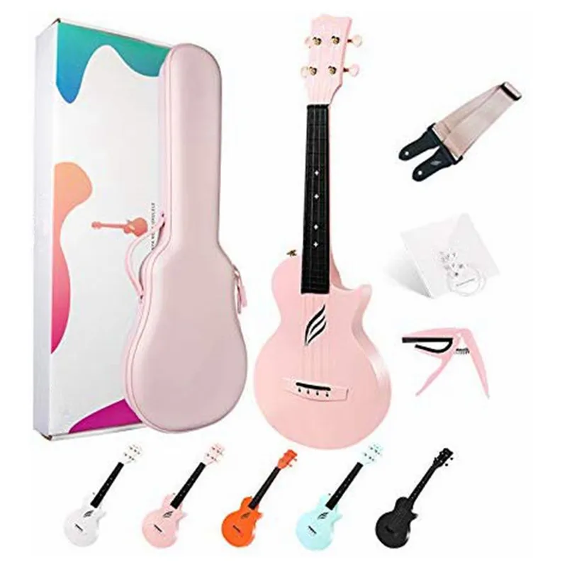 

Zebra Nova U 23'' Ukulele Carbon Fiber Kit with Semi-hard Case/Strap/Capo/Strings Strap Hawaii Mini Guitar for Ukelele Beginner
