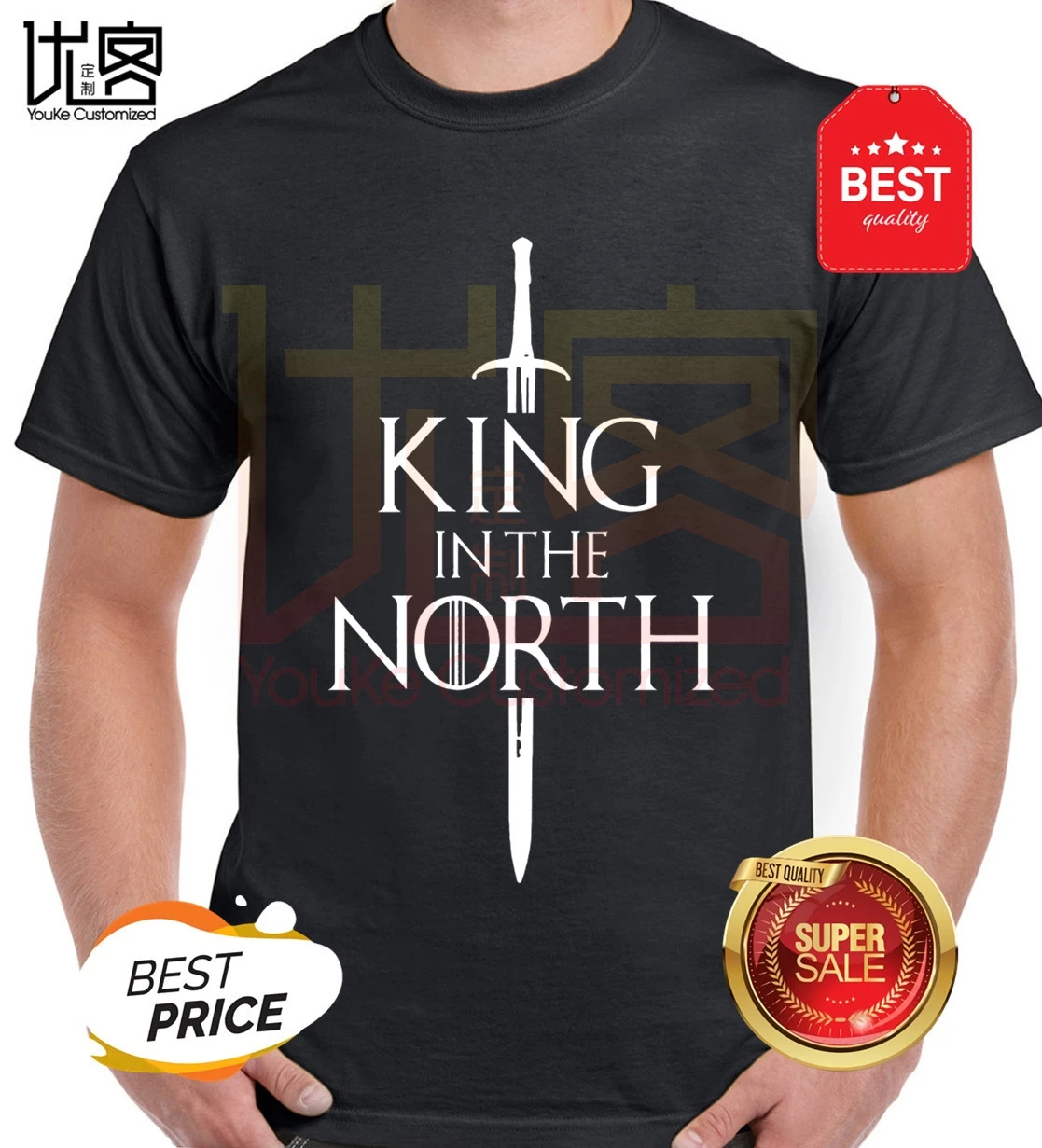 Футболка King In The North GoT Game Of Thrones мужская и женская летняя футболка из 100% хлопка