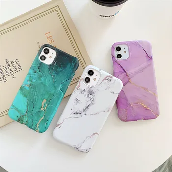 

100pcs Green Marble Stone Gel Phone Case For iPhone 11 Pro Max XR X XS Max 7 8 6 Plus Case Soft Phone Back Cover Squishy White