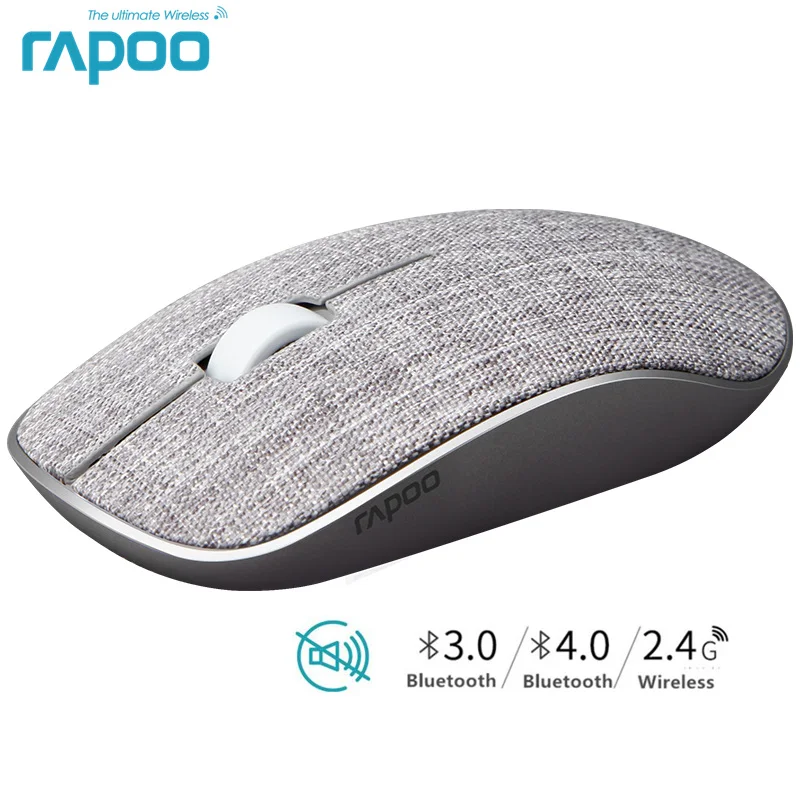 Новая многофункциональная Бесшумная Беспроводная мышь Rapoo M200Plus с 1300 dpi Bluetooth 3,0/4,0 RF 2,4 GHz для подключения трех устройств