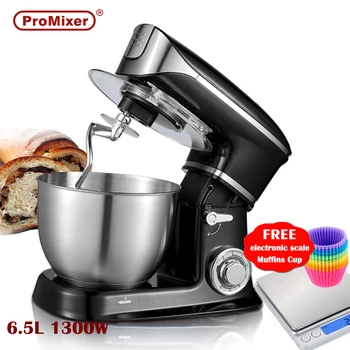 

ProMixer 1300W 6.5L ,6speed,Stainless Steel bowl,Planetary Stand MIXER,Cream Egg Whisk Blender Cake Dough Bread Maker Machine