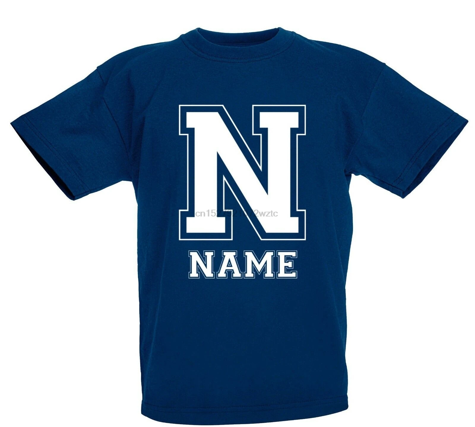 por favor no lo hagas Invitación facultativo Camiseta para niños con letras de estilo universitario personalizadas con  nombre inicial grande|Camisetas| - AliExpress