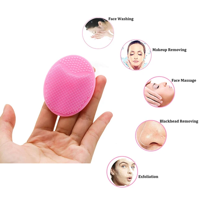 1/2Pcs Silicone Facial Cleansing Brush Wash Sponge Massage Pore Blackhead Removing Exfoliating Scrub Makeup Facial Cleaning Tool 3
