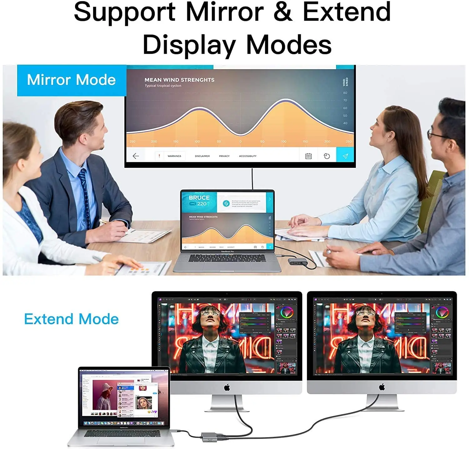 tipo c para Daul Adaptador para Macbook Hdmi-compatível com 4k pd Hub Nintendo Samsung s9 Dex Huawei P20 Xioami 10 tv Vga Usb c 3.0 87w 15 High Quality Computador e Escritório