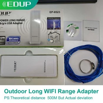 

EDUP Outdoor ultra Long-Range USB WiFi Adapter 802.11n High Gain 16dBi 150Mbps High Power USB Network Card WiFi Dongle Receiver