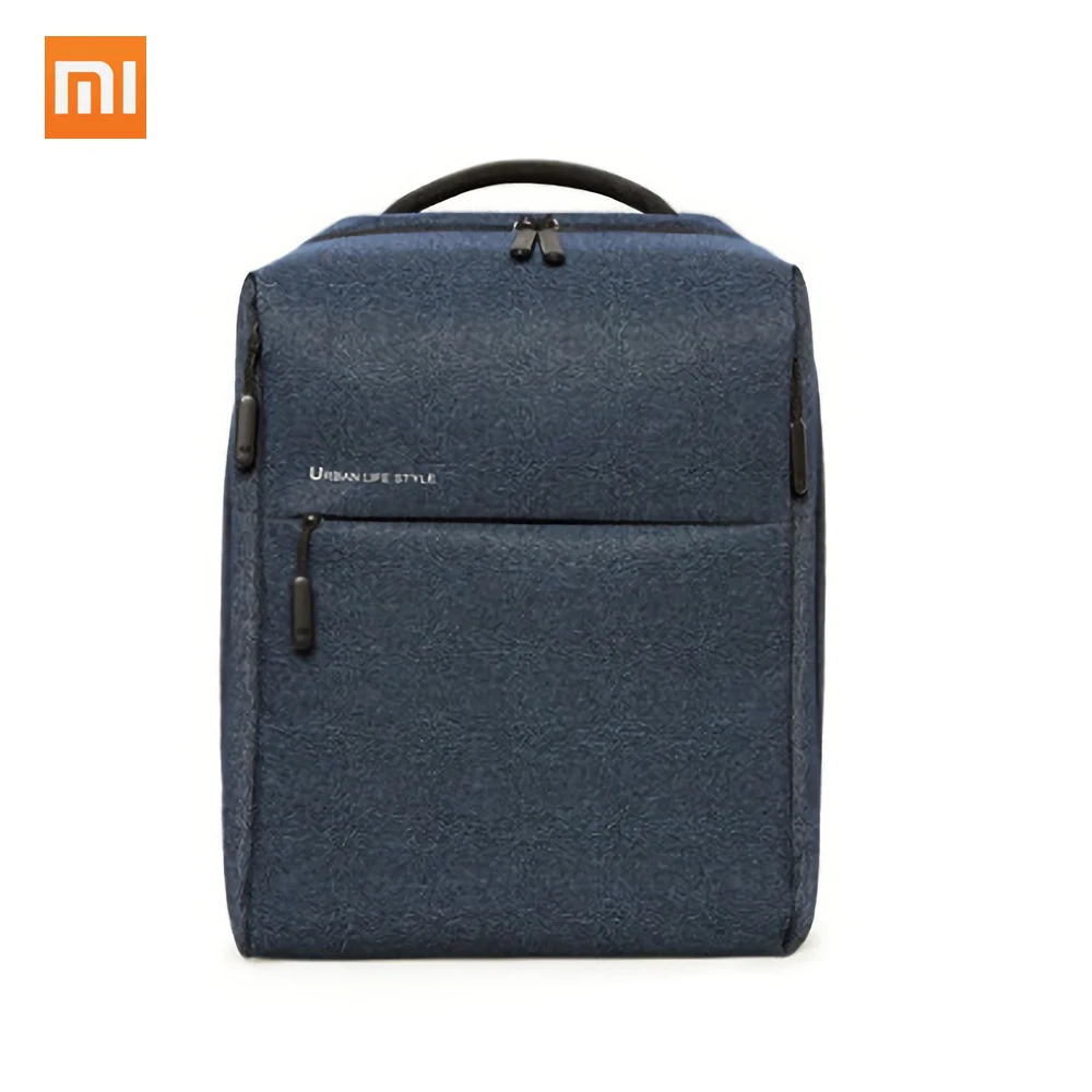 Xiao mi рюкзак для дрона mi Urban Life Стиль плечи OL сумка рюкзак небольшой рюкзак для школы Студенческая сумка вещевой мешок 14 дюймов сумки для ноутбука - Цвет: Синий