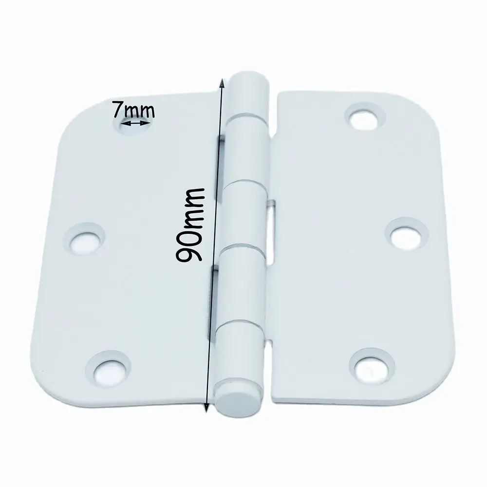 White Metal Hinges Butt Hinges Cabinet Decorative Door Closet Hinge Folding Box for Cabinets Wooden Cases