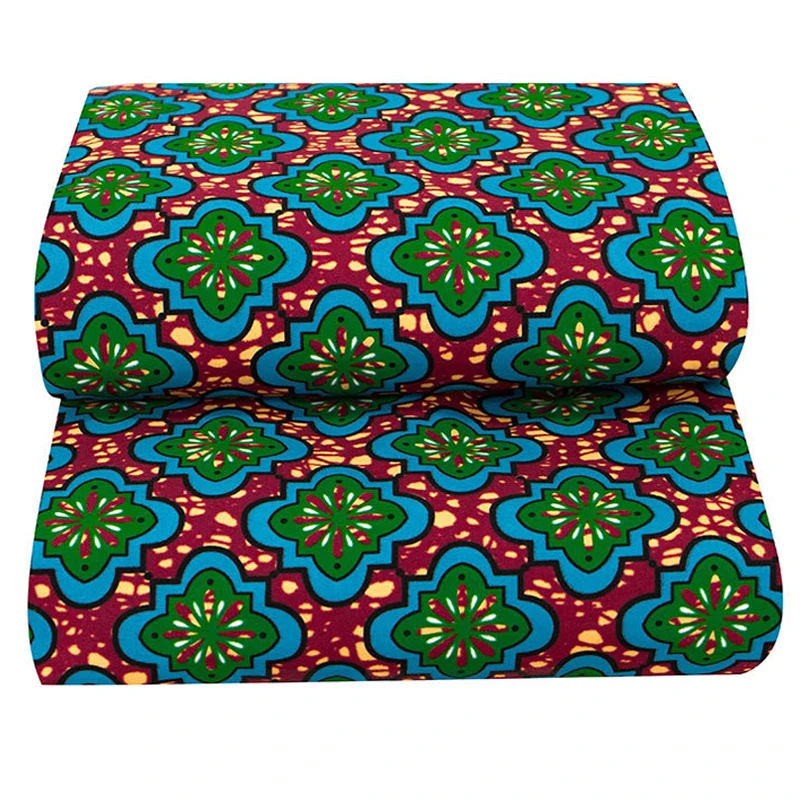 Ankara Africa Printed Batik Fabric Real Wax Patchwork Sewing Dress Material Artwork Accessory 1Yard Polyester sewing tools