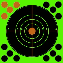 BC 20/50pcs Shooting Target Adhesive Shoot Targets Splatter Reactive Stickers 11cm Flowering Splash Reactivity Shoot Aim