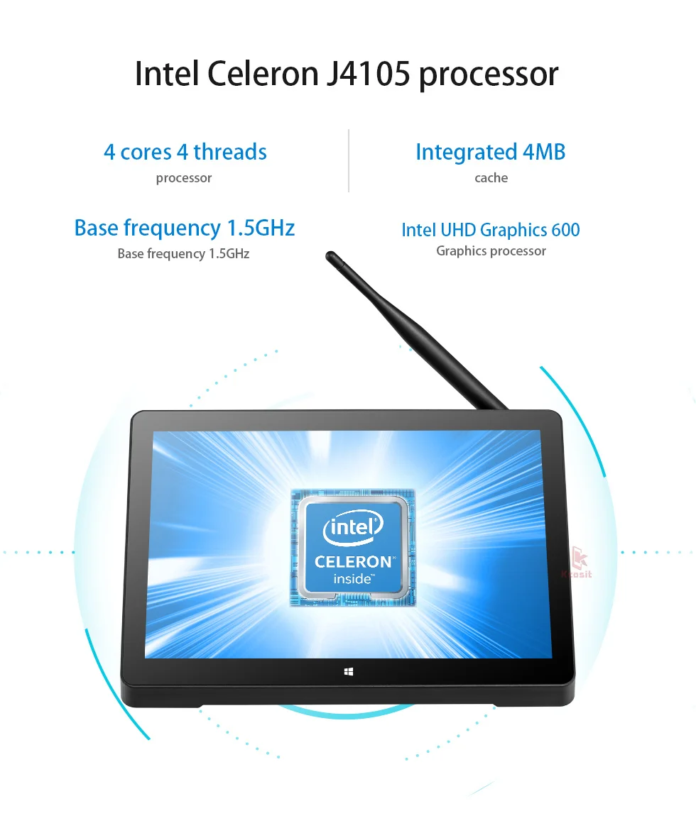 X10S All-In-One Mini PC with Intel J4105, 10.1