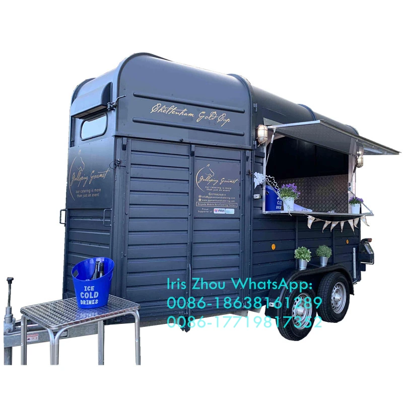 

Mobile Kitchen Horse Box Food Trailers Hot Dog Coffee Food Cart Snack Vending Car New Model Food Truck Trailer
