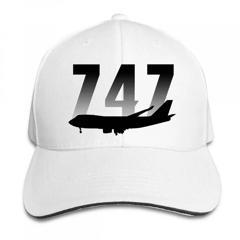 747 Baseball cap men women Trucker Hats fashion adjustable cap - Цвет: 2-White