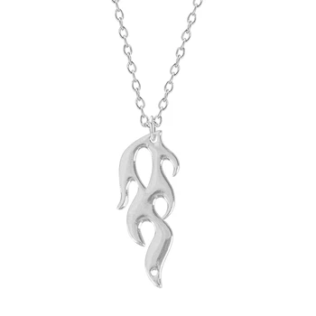 

Punk Style Fashion Classic Men's Necklace Irregular Flame Pendant Metal Chain Temperament Simple Men And Women Jewelry Gifts Hot