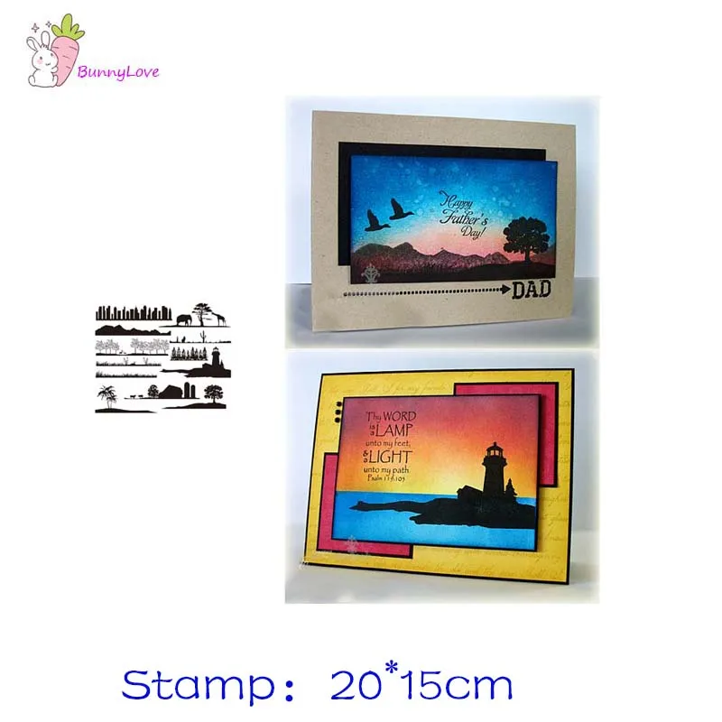 

Country view Transparent Clear Stamps for DIY Scrapbooking Paper Cards Making Decorative Crafts Supplies New 2019
