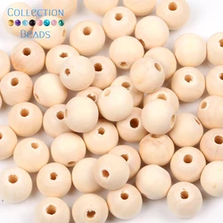 Natural Wood Beads - Round Spacer Wooden Pearls for DIY Jewelry and Handmade Accessories (12mm 100pcs)