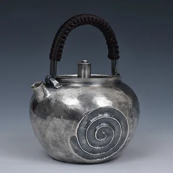 

Handmade Japanese Small Kettle Sterling Silver 999 Household Kettle Silver Teapot Kettle Foot