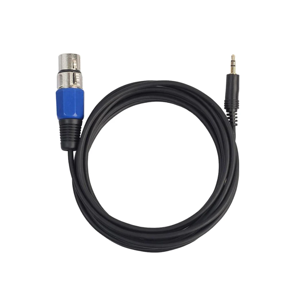 5 m 3 Pin XLR Female to 3.5mm Male Stereo Plug-In Audio Conversion Connector Adapter for Microphone Speaker Mixer