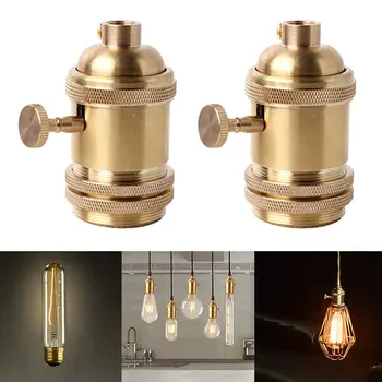 

Vintage Retro Antique Edison E26/E27 Brass Lamp Bulb Holder Socket Decor