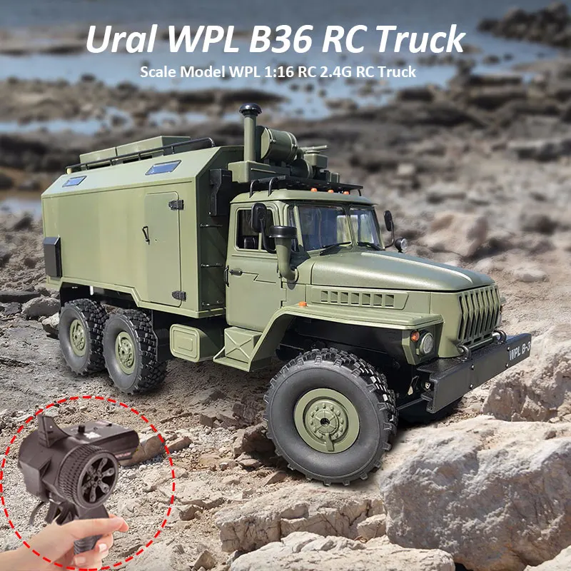 WPL B36 Урал грузовик масштаб модель 1:16 RC армейский 2 4G 6WD Радиоуправляемый