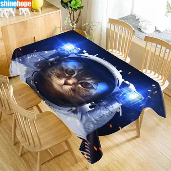 

Custom Fantasy Cat Table Cloth Oxford Print Rectangular Waterproof Oilproof Wedding Table Cover 100X140cm140X250cm