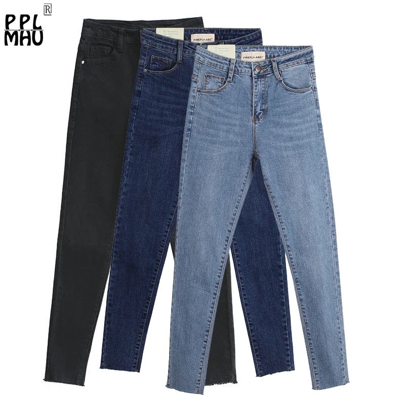 Goede Skinny Slim Jeans Voor Vrouwen Vintage Stijl Zwarte vrouwen Jeans Vrouwelijke Denim Potlood Broek Stretch Koreaanse Jeans Voor Vrouw zomer