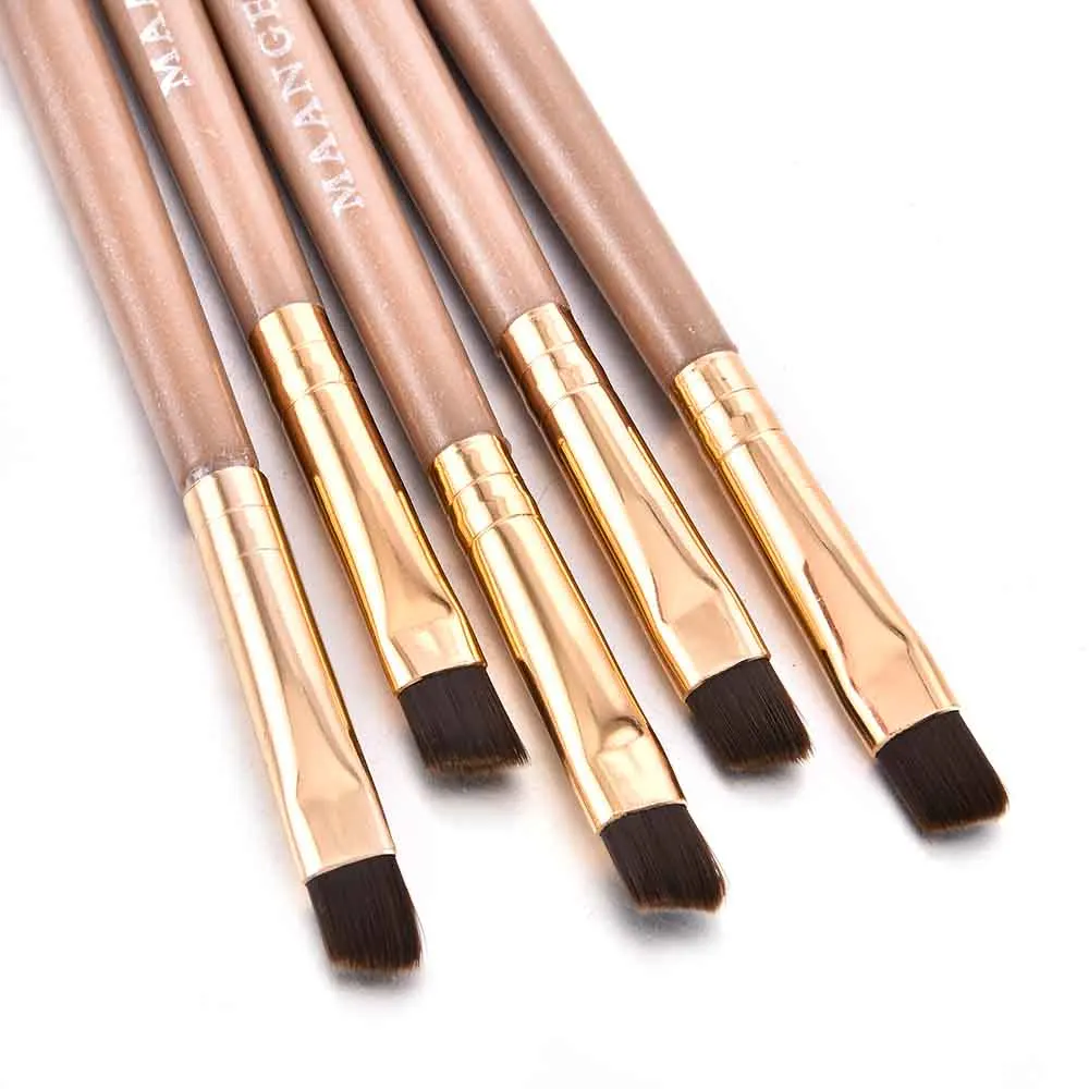 

MAANGE 5 Pcs Pro Good Quality Eyebrow Makeup Brushes Set Angled Eyeliner Eyes Brow Powder Cosmetic Beauty Make Up Tool Kits