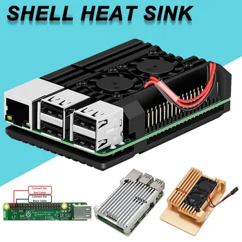 

Aluminum Alloy Case Enclosure with Cooling Fan Protective Box for Raspberry Pi 4B JR Deals