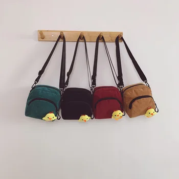 

Women Corduroy Shoulder Messenger Bags Female Cartoon Zipper Money Pouch fashion Designer Messenger Bag Cross Body Women's Fashi
