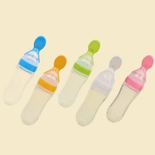 90 мл детская бутылочка для кормления с язык прессования типа губы рот ложка Младенческая обучение молоко рисовая паста сжимает Кормушка Посуда