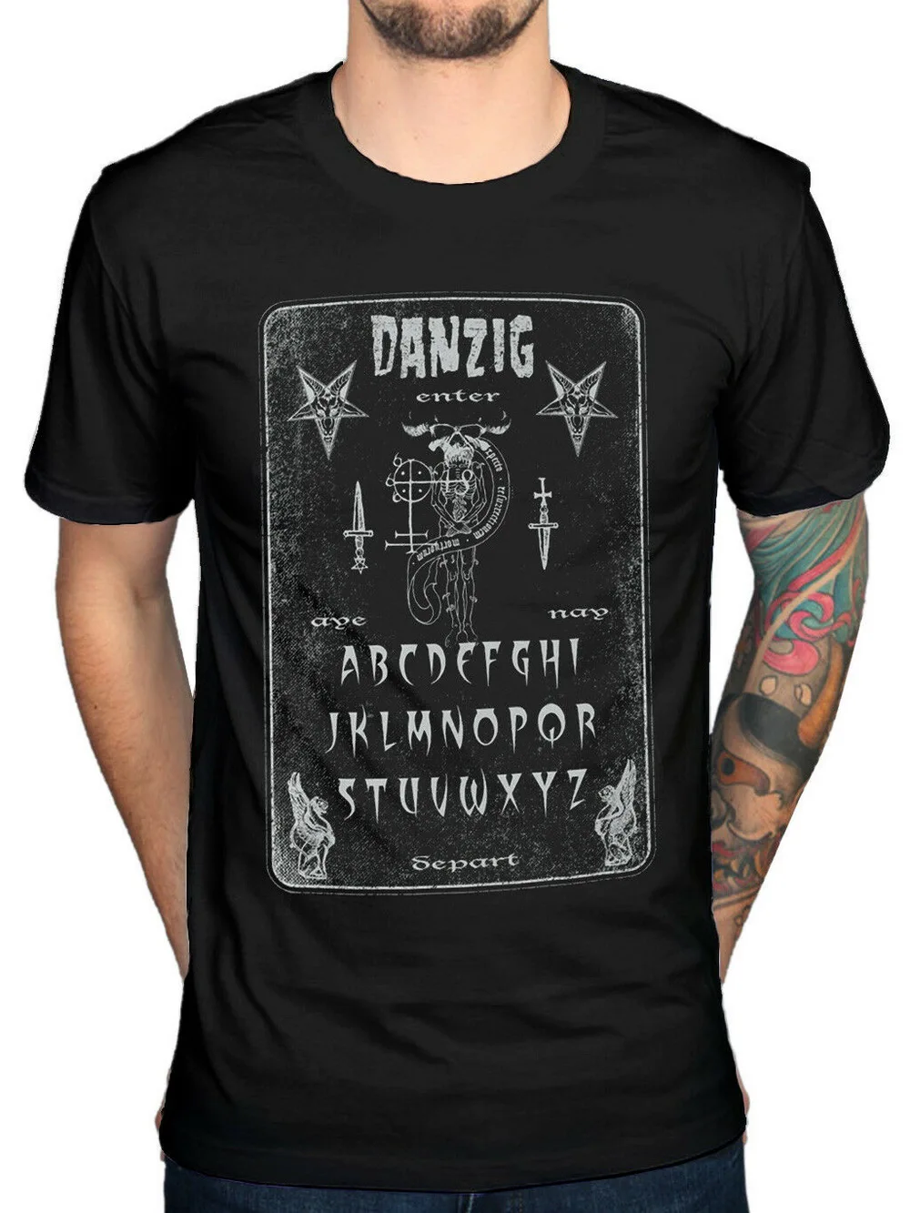 Официальный Danzig Ouija Board t shirt Deth Red Sabaoth Skeletons Blackacidlevel хлопковая Футболка 2xl 3xl 4xl