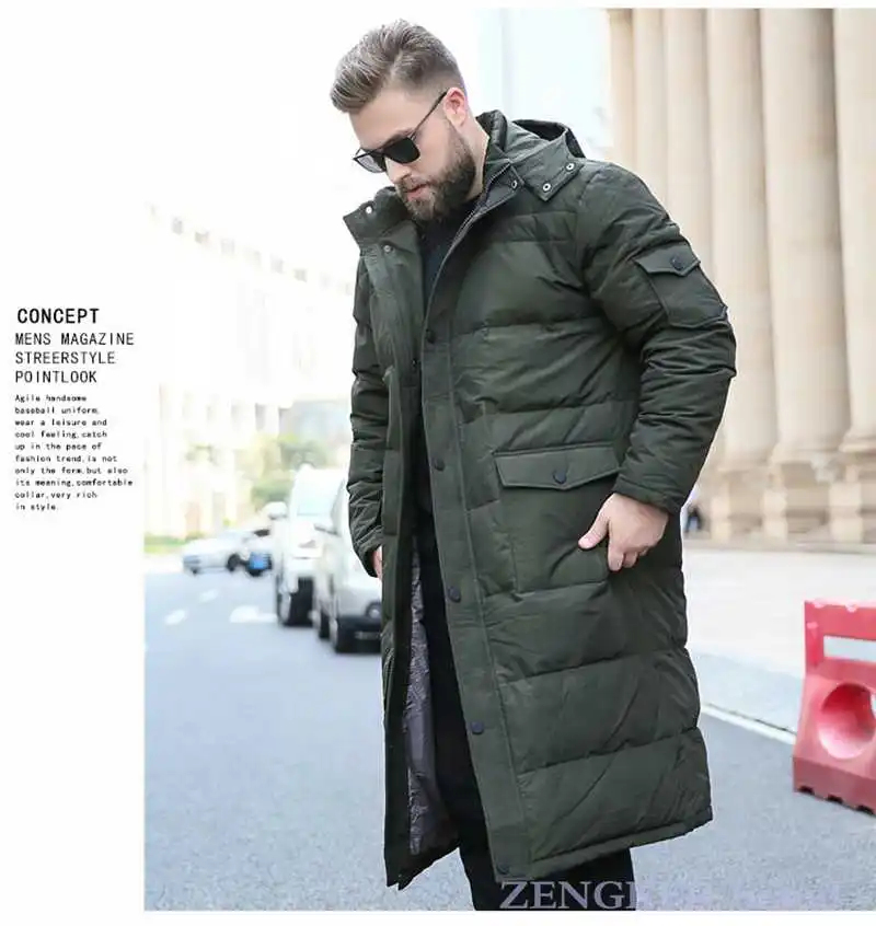 Long Jacket Men Generic Mens Wool Coat Trench Coat Winter Thick