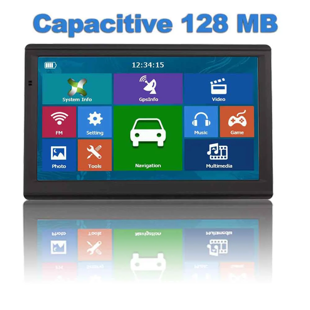 733LN Ориана " HD 8G 256MB емкостный автомобильный gps-навигатор FM Bluetooth AVIN последняя Европа карта грузовик gps навигаторы - Размер экрана, дюймов: Capacitive 128MB